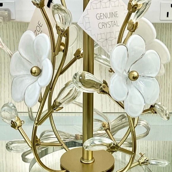 Rachel Zoe Small Floral Glass Lamp New with tags - Picture 3 of 3